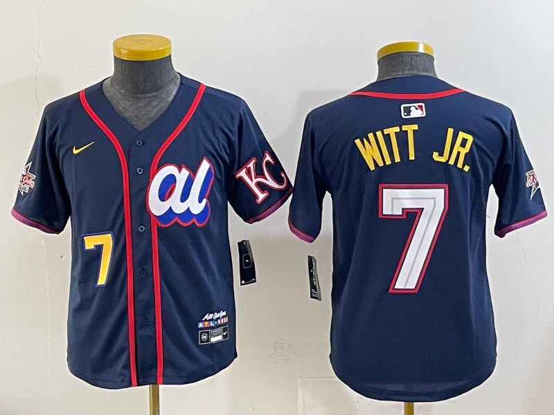 Youth Kansas City Royals #7 Witt Jr Nike MLB All Strar Jersey style 005->youth mlb jersey->Youth Jersey